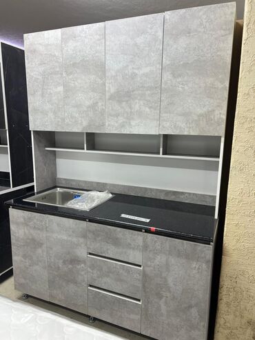 Кухонные гарнитуры: Кухонный гарнитур, Новый, цвет - Черный, ДСП, Бесплатная доставка at lalafo.kg — 3 Кухонные гарнитуры: Кухонный гарнитур, Новый, цвет - Черный, ДСП, Бесплатная доставка — 3