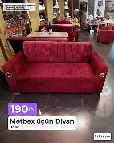 Divanlar: Məhsul: Mətbəx üçün divan Ölçü: 170 sm Xüsusiyyətlər: - Açıla bilən — 1