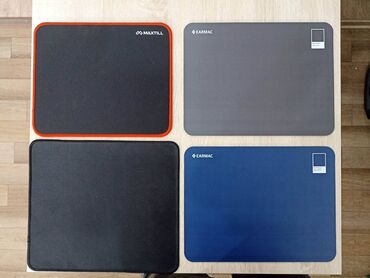 Другие аксессуары для компьютеров и ноутбуков: Коврики от 150-600 сом ermac - 150 сом однотонный коврик (черный) -