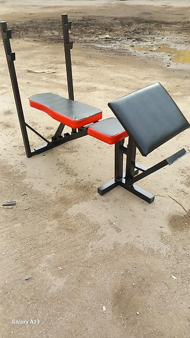 turnik brus press: Çoxfunksiyalı ştanq skamyası və preacher curl (biceps üçün “Skott” — 1