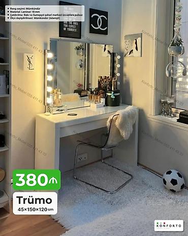 isiqli termo: Trümo – işıqlı güzgü masası - Ölçü: 45×150×120 sm - Material: 18 mm — 1