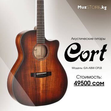 музыкальный магазин: Электроакустическая гитара Cort CORE-GA-ABW-OPLB, с чехлом. Core
