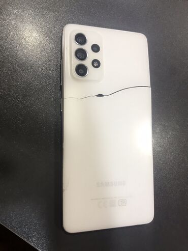 телефон fly mc170 ds: Samsung Galaxy A52, 128 GB, rəng - Ağ, Barmaq izi