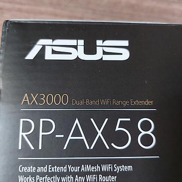 wifi extender: Asus RP-AX58 AX3000 Dual-Band WiFi Range Extender. WiFi6, Aimesh — 1
