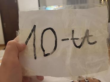 набор художника бишкек: El işi yazılı lövhə – “10-tə” mətnli - Material: qalın ağ kağız — 1