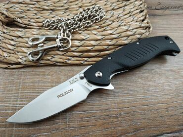ножи для метания: Складной нож POLIGON от VN Pro, сталь AUS8, рукоять ABS пластик. Охота
