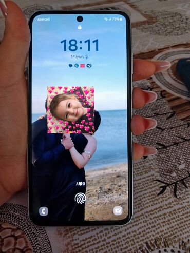 телефон самсунг флай: Samsung Galaxy A55, rəng - Ağ, İki sim kartlı, Barmaq izi