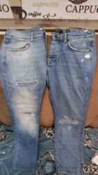 Köynəklər: Məhsul: Geyim dəsti – cins şalvarlar və kişilər üçün dəri/nubuk