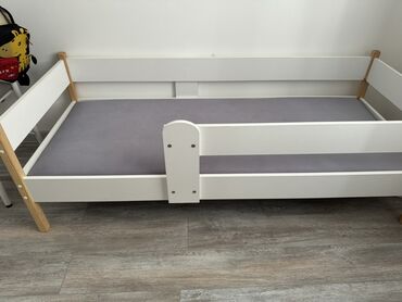 Детские односпальные кровати: Детская односпальная кровать, Б/у, Для мальчика, С матрасом, Дерево, Самовывоз