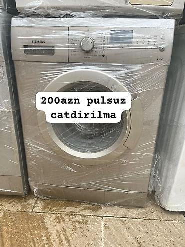 simens: Siemens önyükləməli paltaryuyan maşın - Rəng: metalik/gümüş - Ön — 1