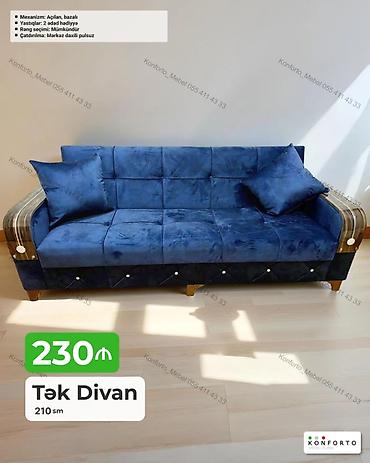 tek divan modelleri: Məhsul: Tək divan Ölçü: 210 sm Xüsusiyyətlər: - Mexanizm: açılan — 1