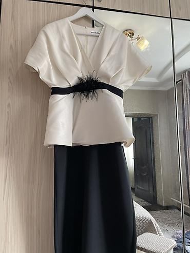 Вечерние платья: Вечернее платье, Пышное, Длинная модель, Атлас, С рукавами, Камни, M — 9