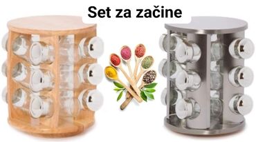 lonac za mleko metalac cena: Setovi sadrže 12 staklenih posuda za začine - drveni set - 2950 din -