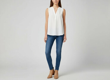 białe rajstopy 164: H&M, Жіноча блуза, розмір XS