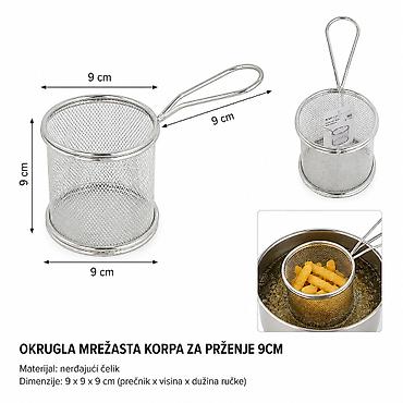KMT Cilindrična fina mrežasta mini korpa za prženje 2407685 - Opis