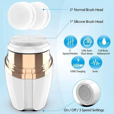 Aparati za čišćenje lica: Cena 1.850 dinara 3u1 Vodootporna cetka i masazer za lice Opis — 7