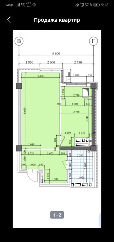 гранд комфорт: 1 комната, 49 м², Элитка, 9 этаж, ПСО (под самоотделку)