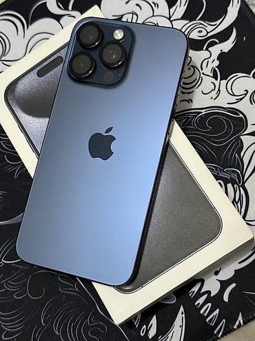 Уюлдук телефондор жана аксессуарлар: IPhone 15 Pro Max, Колдонулган, 512 ГБ, Көк, Коргоочу айнек, Каптама, Куту, 77 % — 7