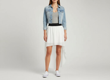 rozkloszowane spódnice z wysokim stanem: Women`s skirt, size S