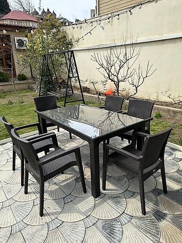 2ci el stul: Masa 6 stul çatddirilma pulsuz seher içi qiyemt 380 m — 1