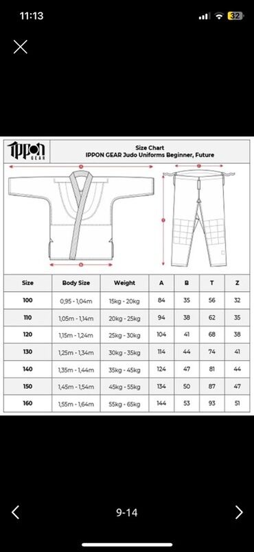 Uşaqlar üçün digər geyimlər: Məhsul: Uşaq/junior üçün judo kimono dəsti Təsvir: - Brend: Ippon — 4