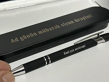 Ofis ləvazimatları: Hədiyyəlik metal qələm dəsti - Qutu: Mat qara metal hədiyyə qutusu — 3