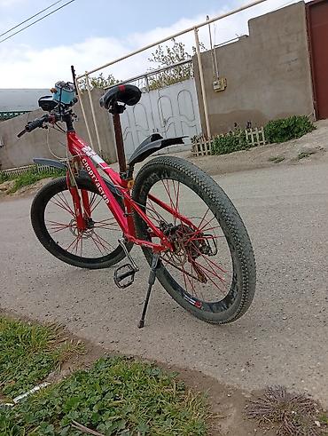 Velosipedlər: Qırmızı rəngli dağ velosipedi - Güclü alüminium tipli çərçivə, idman — 1
