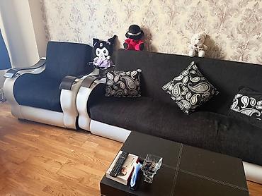 Divan və kreslo dəstləri: Qonaq otağı üçün yumşaq mebel dəsti - Tərkib: 1 geniş divan + 2 ədəd — 2