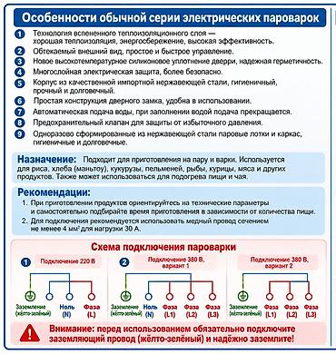 Кафелер, ресторандар үчүн: Профессиональный паровой шкаф пароконвектомат для общепита - — 3