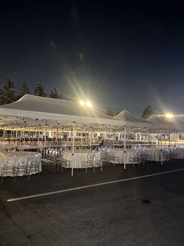 Выездные банкеты: На прокат. В аренду столы, стулья, посуда, чехлы, скатерти, шатры — 29