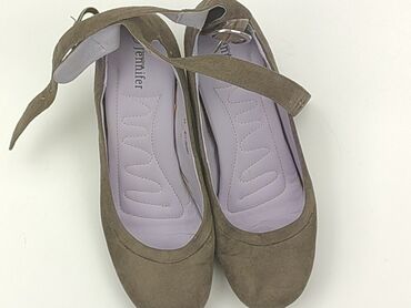 skórzane spódnice brązowa: Ballerinas for women, 40, Jennyfer, condition - Good