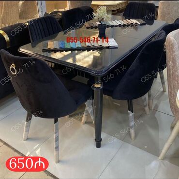 Masa və oturacaq dəstləri: Qonaq otağı üçün, Yeni, 6 stul