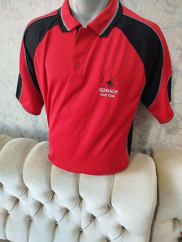 Kişi geyimləri: Redback Golf Club polo köynəyi - Rəng: qırmızı, qara və boz detallı - — 3