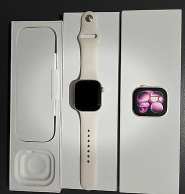 purple guy: Apple Watch Series 11, алюминиевый корпус цвет Pink с белым спортивным — 3