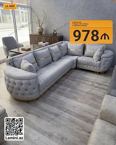 LA MİNİ – Künc Divan - Model: Künc divan - Ölçü: 300 × 200 sm - Rəng