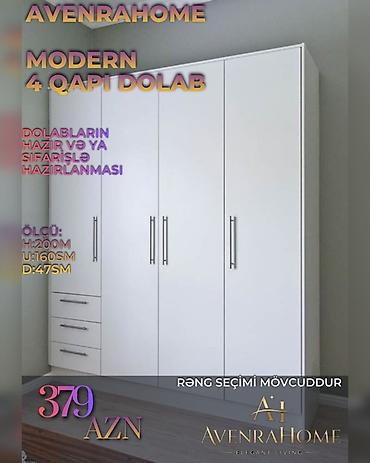 veşilka satışı: Düz dolab, Yataq otağı üçün, Paltar üçün, Açılan, Korpuslu, 4 qapılı — 10