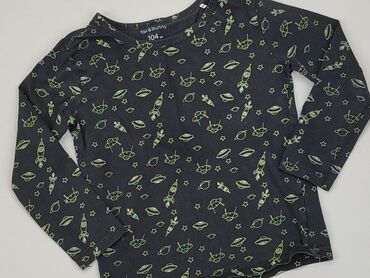 czarny elegancki top: Sweatshirt, Fox&Bunny, 3-4 years, 104-110 cm, condition - Very good
