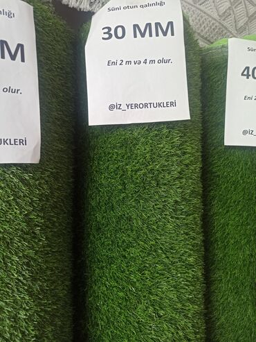 Laminat: 30 MM qalınlığında süni ot örtüyü. Eni 2 m və 4 m olan rulonlarda