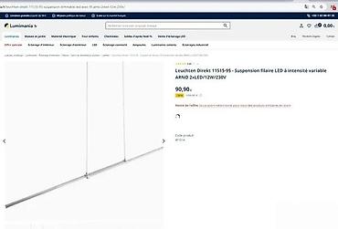 Stilske lampe: LED visilica Leuchten Direkt – SimplyDim - Tip: linearna viseća LED — 7
