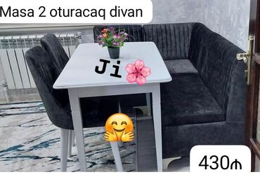 divan ve kreslo: Künc divan və masa desti yeni