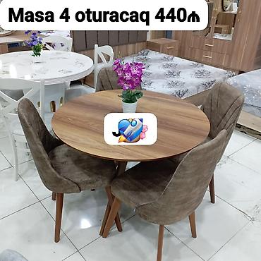 yazı masa: Mətbəx üçün, Yeni, 4 stul — 1