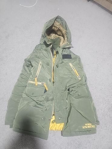 Парка Alpha Industries - Цвет: оливковый (наружный) с контрастной