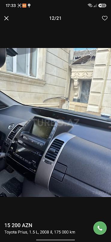 prius diskləri: Toyota Prius: 1.5 l | 2008 il Hetçbek — 5
