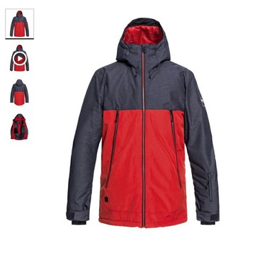 красные мужские кофты: Куртка Quiksilver Mission Plus Mountain (Индонезия) Мужская