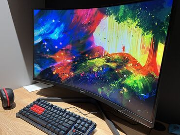 купить мониторы в бишкеке: Монитор, Samsung, Б/у, LED, 32" - 33"