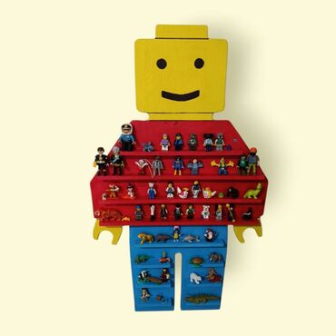 Kocke za decu: Drvena LEGO polica (50×80cm) – ručni rad! Organizujte LEGO kolekciju — 3