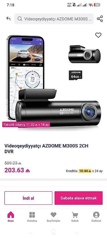 монитор купить в баку: AZDOME M300S avtomobil DVR (Dash Cam) - 4K Ultra HD qeydetmə: Yüksək — 3