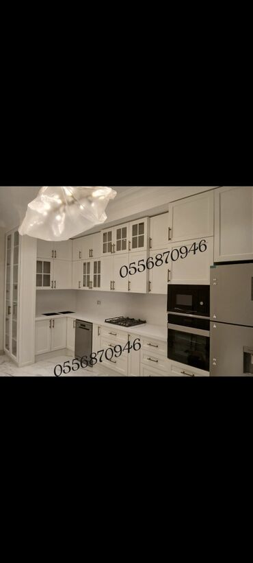 Sifarişlə mətbəx mebeli: Sifarişlə mətbəx dəsti, Mat laminat, Kredit yoxdur, Pulsuz çatdırılma — 8