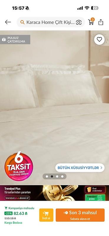 karaca home: Yeni İki nəfərlik 4 fəsil Yorgan üzü, Ünvandan götürmə, Ödənişli çatdırılma — 2