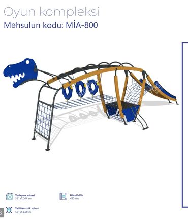 Digər biznes avadanlığı: Oyun Kompleksi – MAS-103 Uşaqlar üçün rəngarəng açıq hava oyun — 19